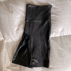 Spanx faux leather bike shorts